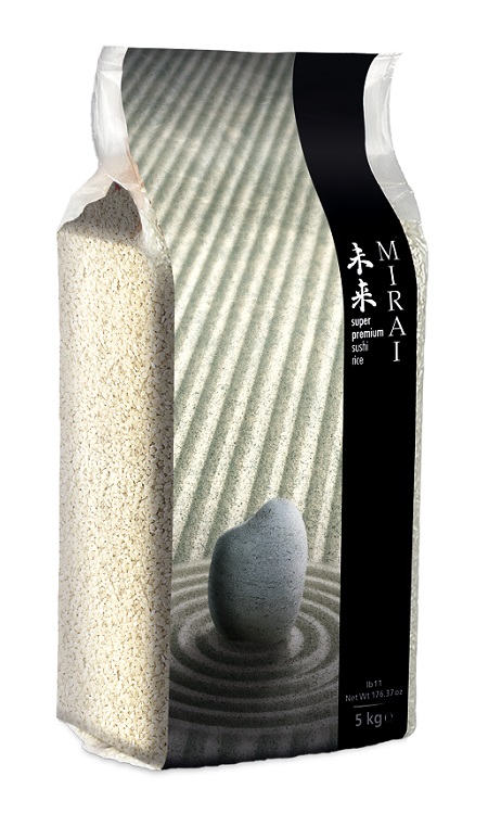 Riso per sushi super premium sottovuoto Mirai Vignola 5 kg. Riso per sushi super premium sottovuoto Mirai Vignola 5 kg.